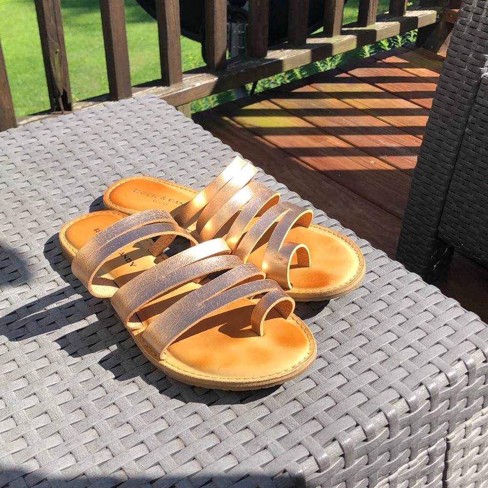 Rose gold sandals